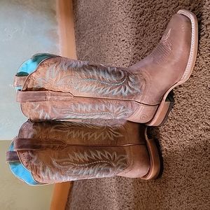 Ariat Women's Frontier Tilly Rodeo Tan Wide Square Toe Cowboy Boots size 6.5